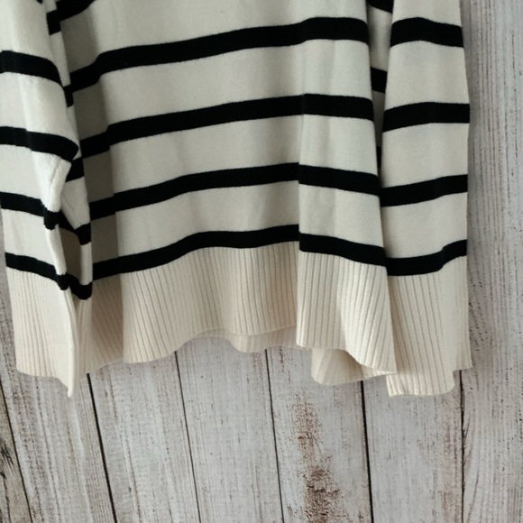 a new day Black and Cream Striped Sweater - Picture 3 of 4